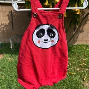 Kung fu Panda Face Cotton Overall Romper for Kids